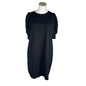 Zara Dress Women's Small Black LBD Puff Sleeve
